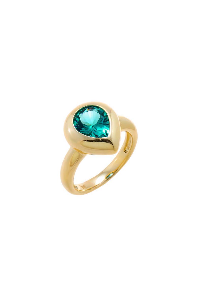 Paraiba CZ Pear Cut Ring, Main, color, Aqua