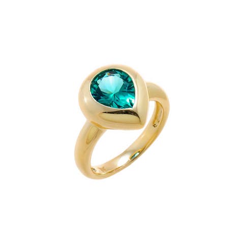 Paraiba CZ Pear Cut Ring