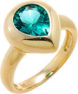 BY ADINA EDEN Paraiba CZ Pear Cut Ring