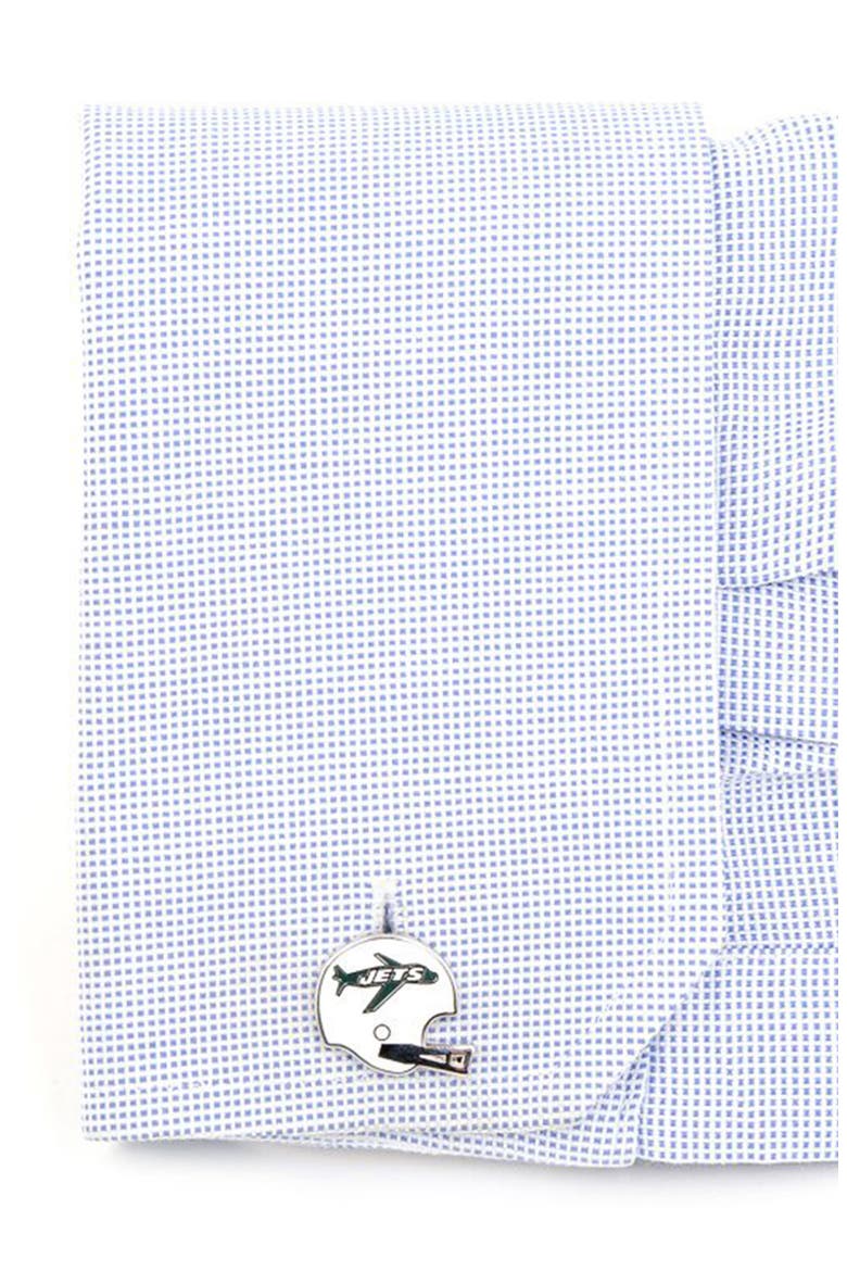 NFL New York Jets Cuff Links, Alternate, color, NEW YORK JETS HELMET EDITION