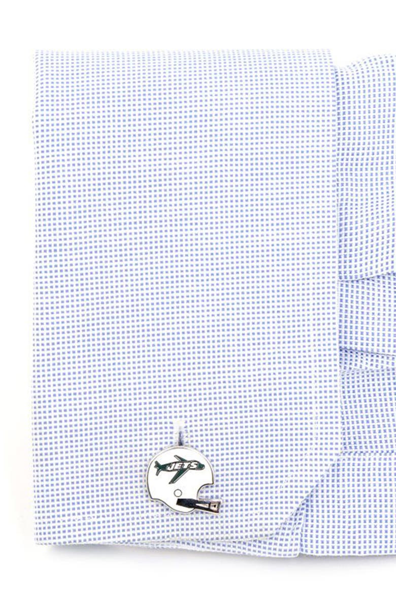 Cufflinks, Inc. NFL New York Jets Cuff Links, Alternate, color, New York Jets Helmet Edition
