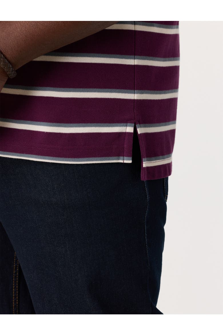 Big & Tall Multi-Stripe Polo Shirt V3, Alternate, color, POTENT PURPLE
