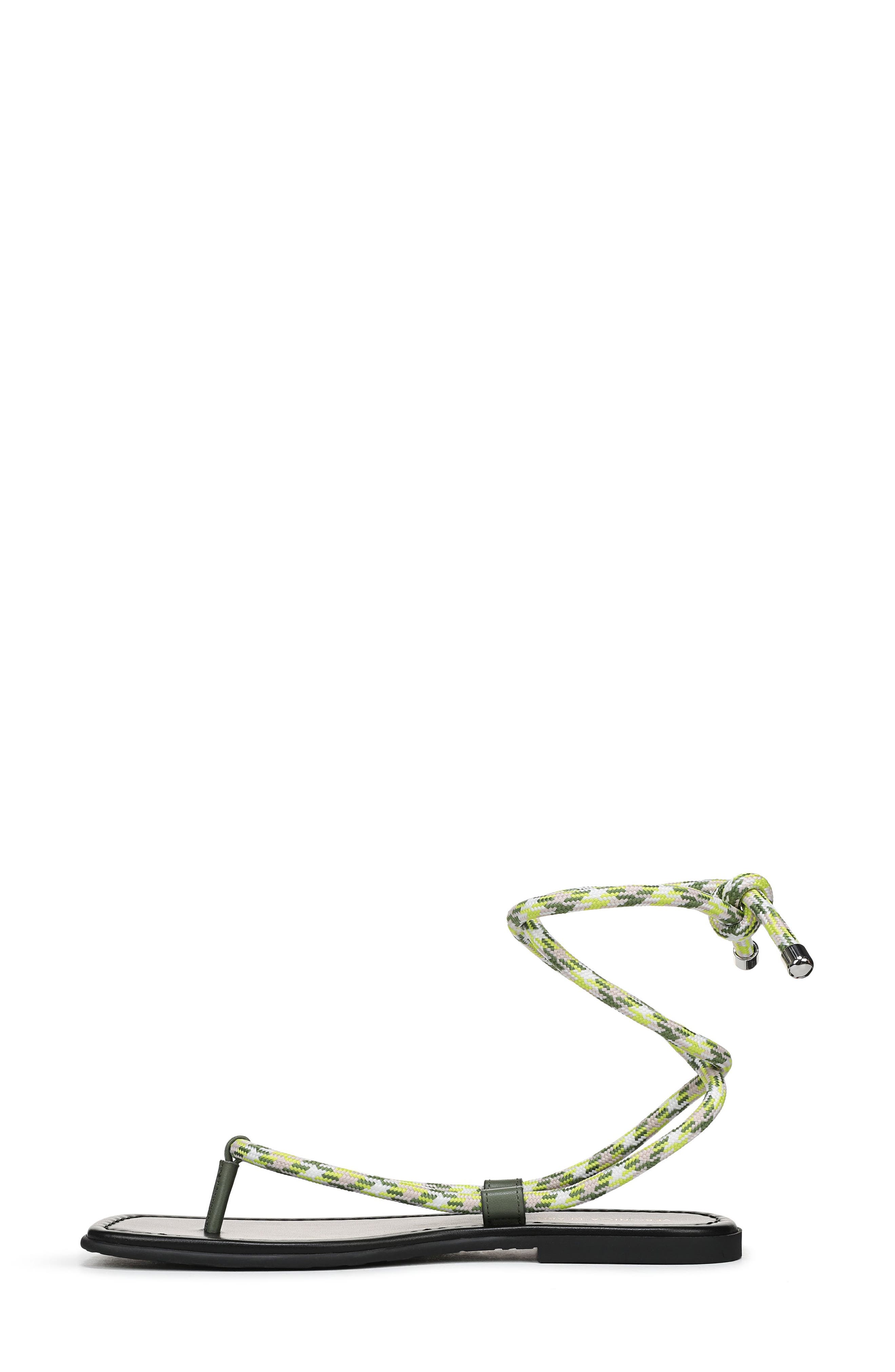 Veronica Beard Carmina Ankle Wrap Sandal, Alternate, color, Lime Multi