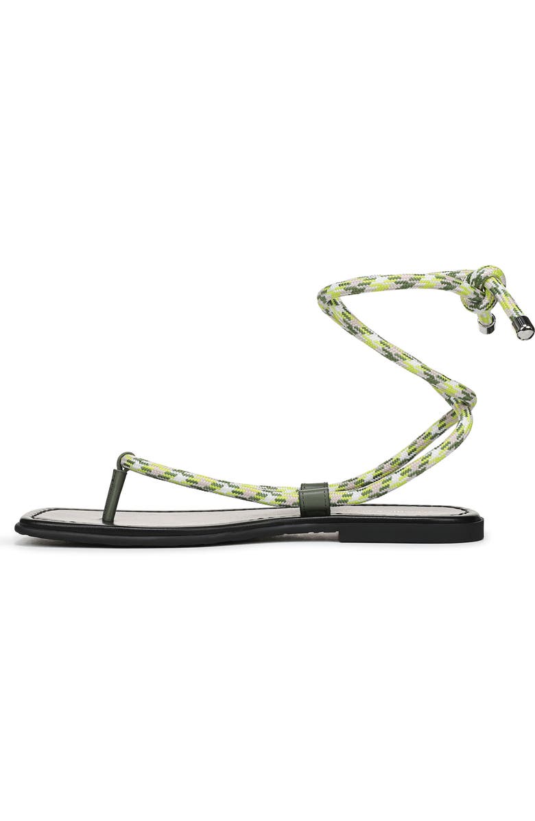 Veronica Beard Carmina Ankle Wrap Sandal, Alternate, color, Lime Multi
