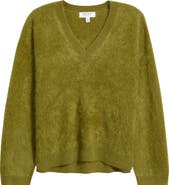 Nordstrom Brushed Cashmere V-Neck Sweater