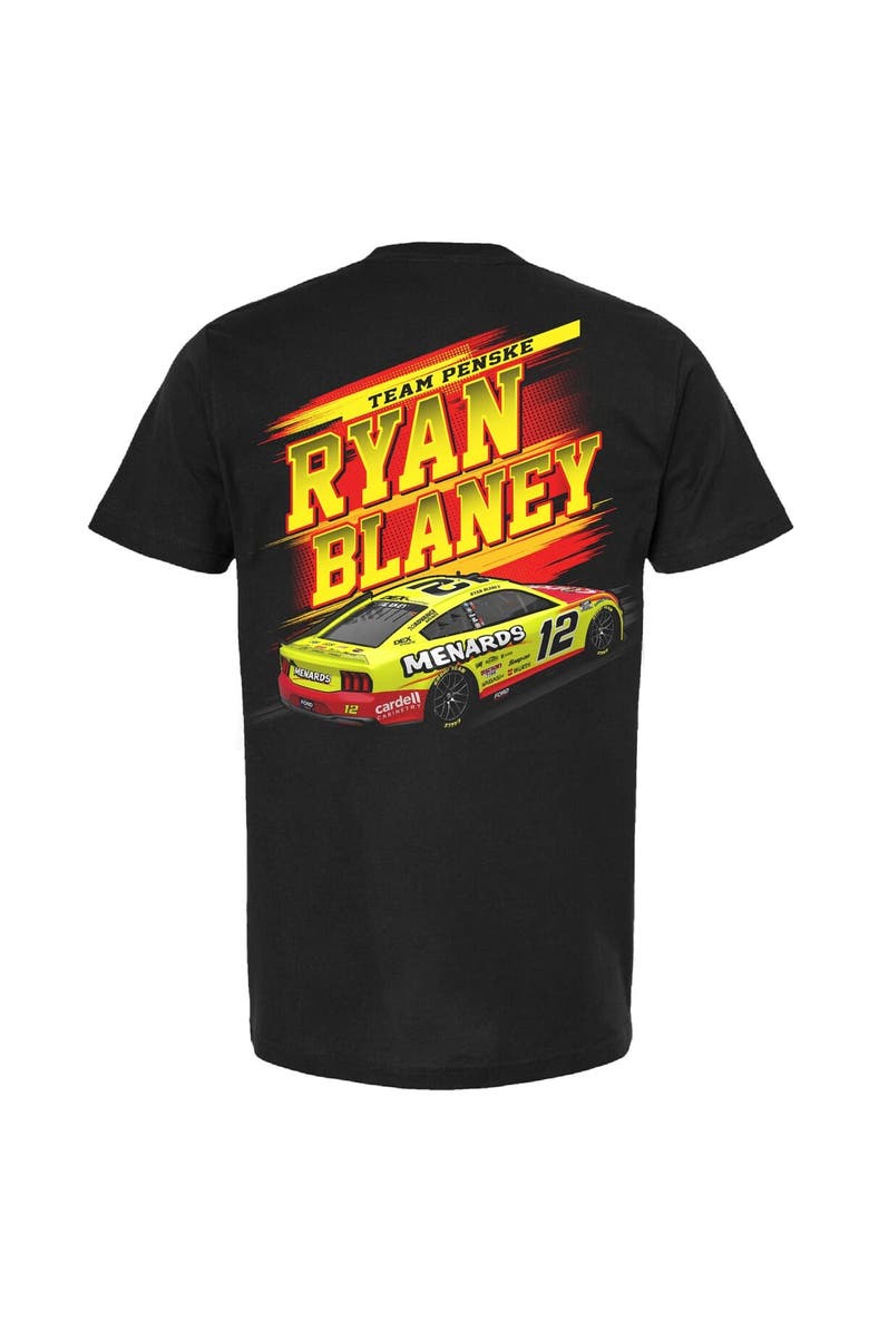 TEAM PENSKE Men's Team Penske Black Ryan Blaney Menards Car T-Shirt, Alternate, color, Black