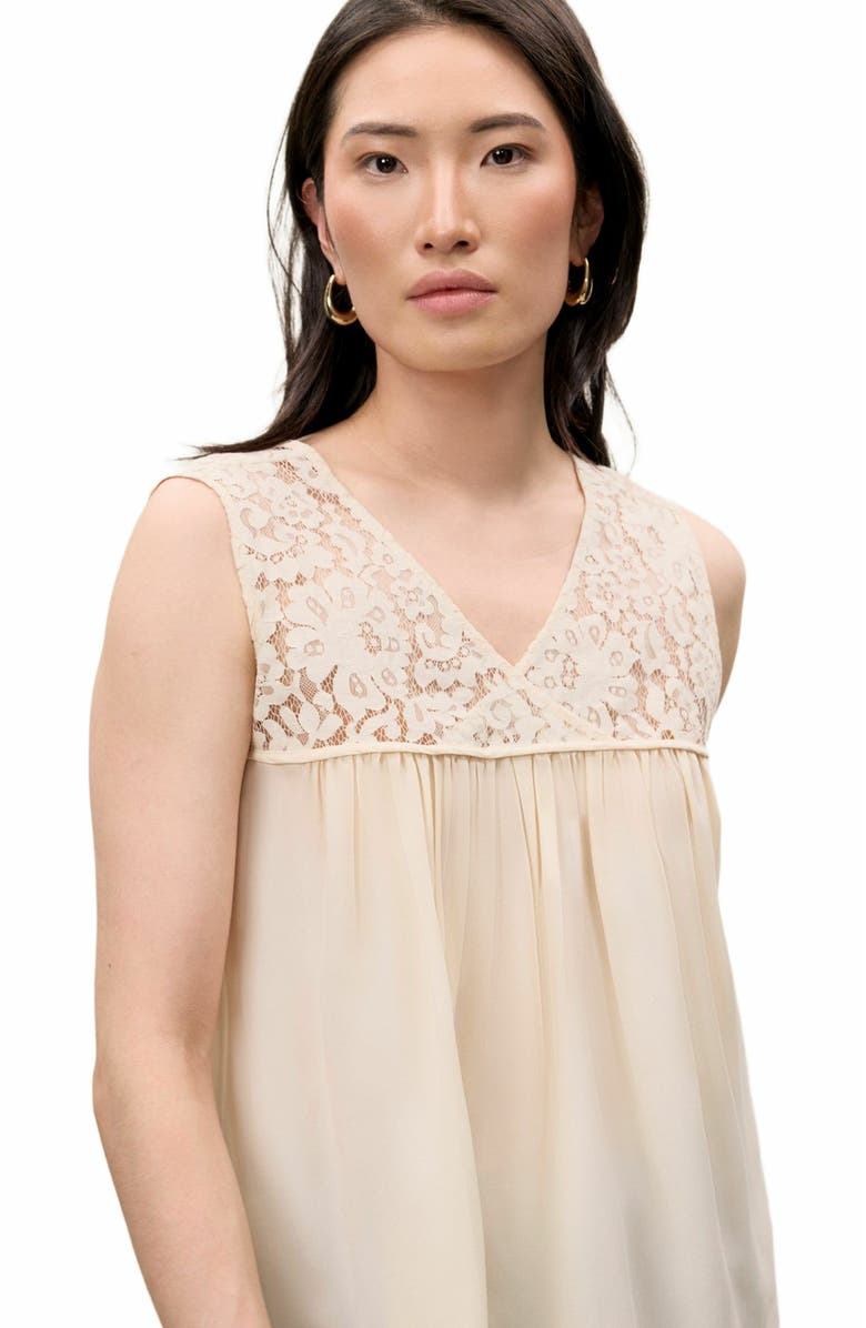 Rebecca Taylor Marielle Lace Top, Alternate, color, Ivory