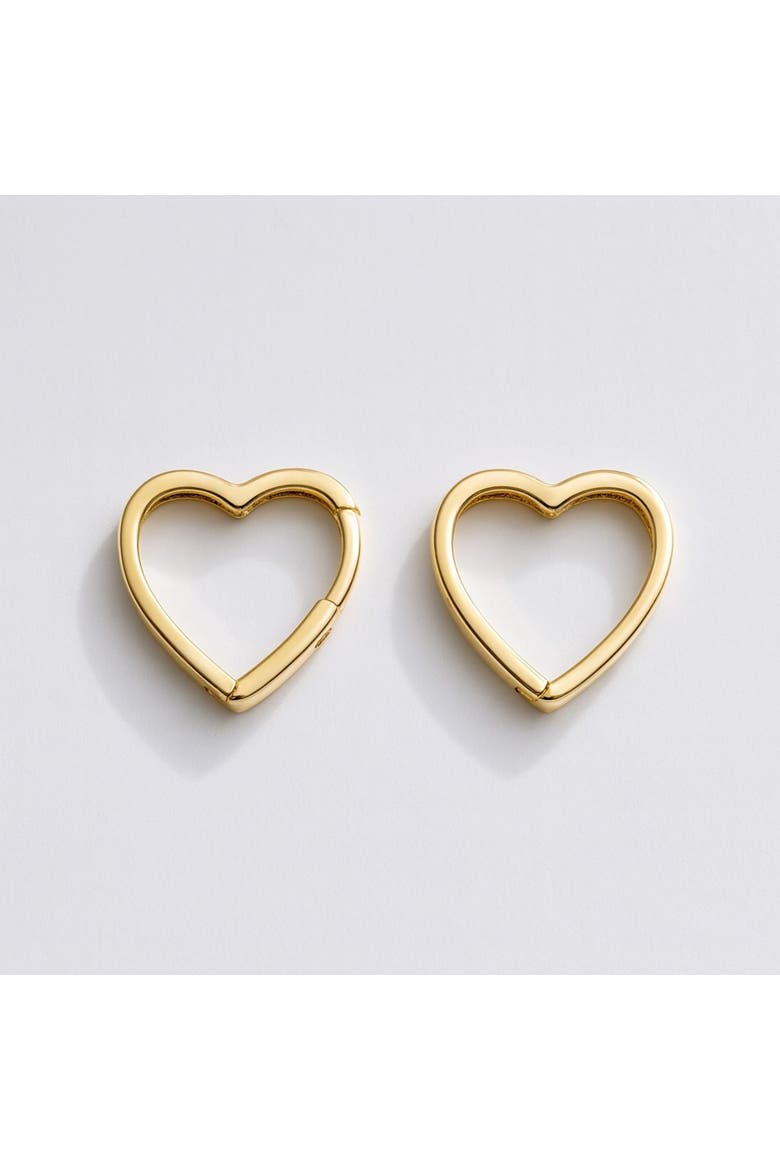 The Bellamy Heartline Hoops, Main, color, Gold