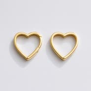 Ivy & Pearl Co. The Bellamy Heartline Hoops