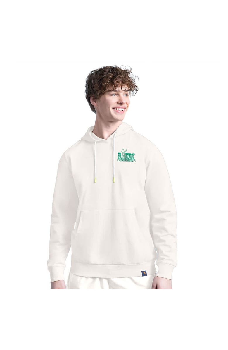 Margaritaville Men's Margaritaville White Super Bowl LIX Reserve French Terry Pullover Hoodie, Alternate, color,