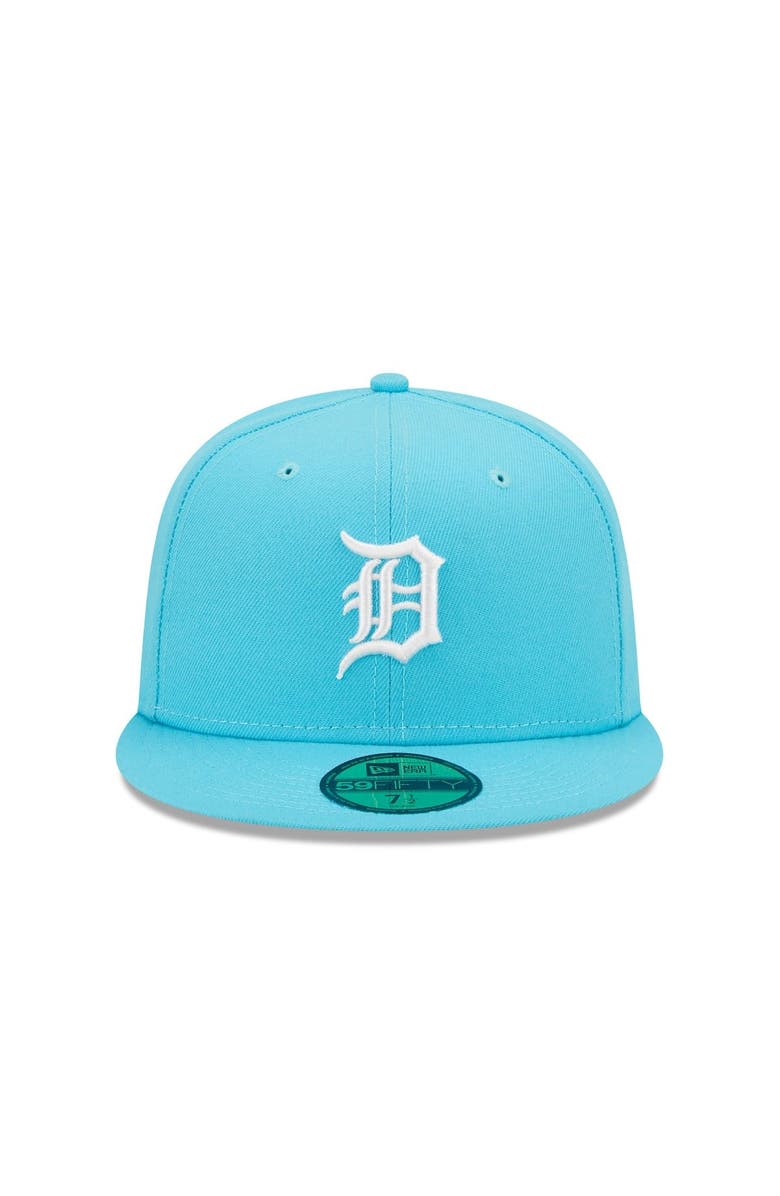 New Era Men's New Era Blue Detroit Tigers Vice Highlighter Logo 59FIFTY Fitted Hat, Alternate, color,