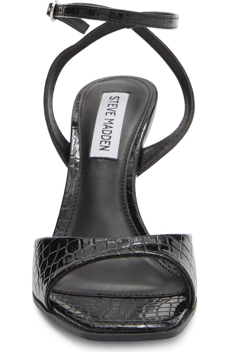 Steve Madden Presten Ankle Strap Sandal, Alternate, color, Black Lizard