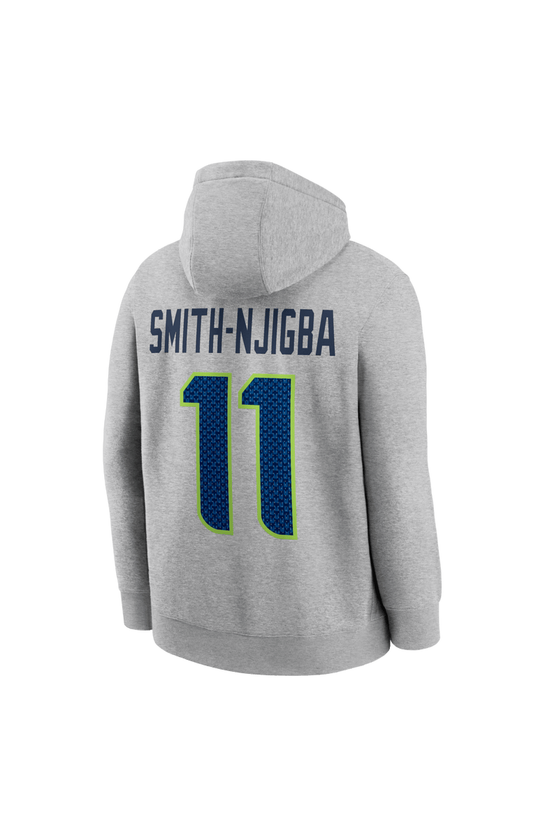 Nike Men's Nike Jaxon Smith-Njigba Heather Gray Seattle Seahawks Super Bowl LX Patch Name & Number Hoodie, Alternate, color, Heather Gray