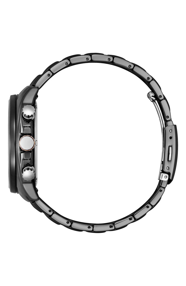 Citizen Eco Drive Chronograph Ion Plated Stainless Steel Bracelet Watch, 44mm, Alternate, color, Gray