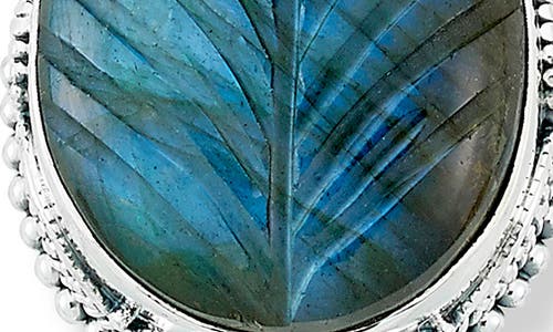 Samuel B. Sterling Silver Labradorite Pear Pendant In Gray