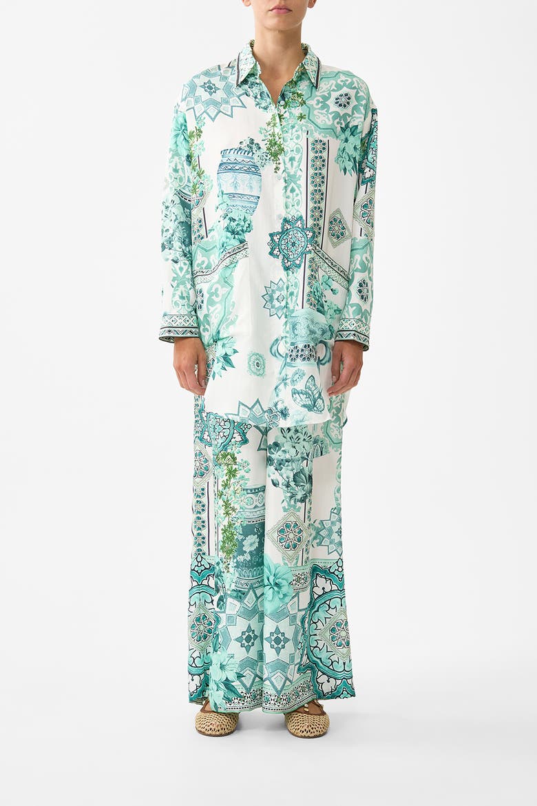 Shirt Tunic With Pockets, Main, color, Balearic Bebé