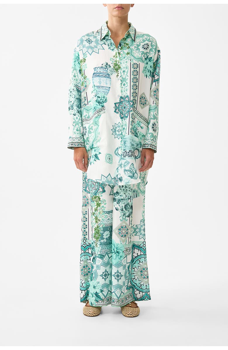 Camilla Shirt Tunic With Pockets, Main, color, Balearic Bebé