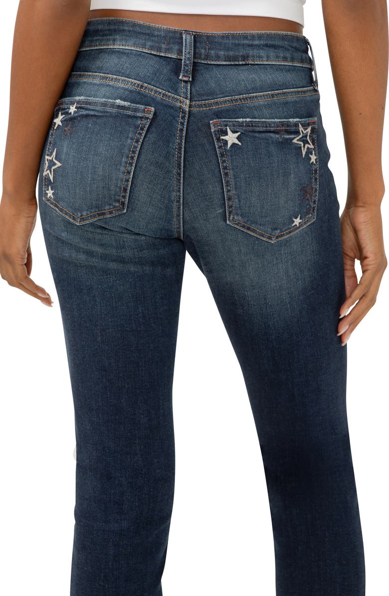 Silver Jeans Co. Elyse Star Embroidered Capri Jeans, Alternate, color,