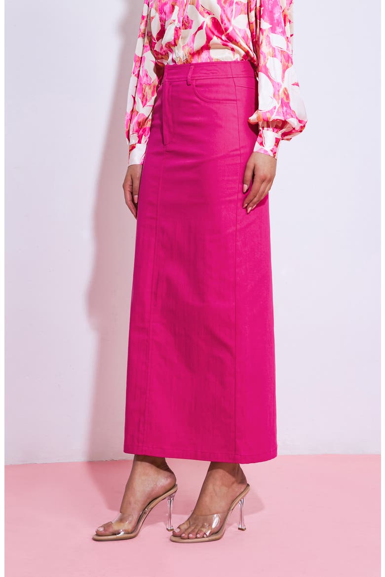 Pencil Midi Skirt, Alternate, color, FUCHSIA