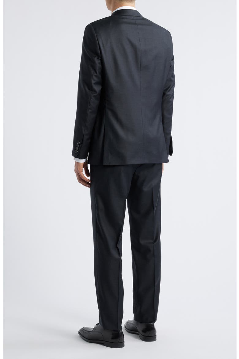 Honey Way Regular Fit Super 150s Charcoal Grey Wool Suit, Alternate, color, CHARCOAL