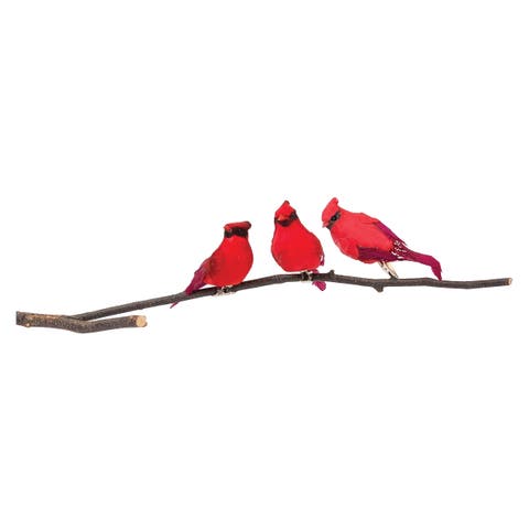 Cardinal  Christmas XMAS Ornament Set of 3