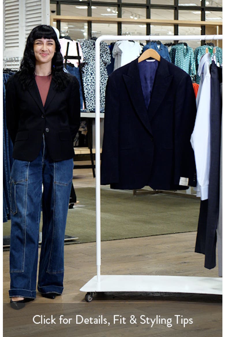 Erie Peak Lapel Navy Textured Wool Blazer video