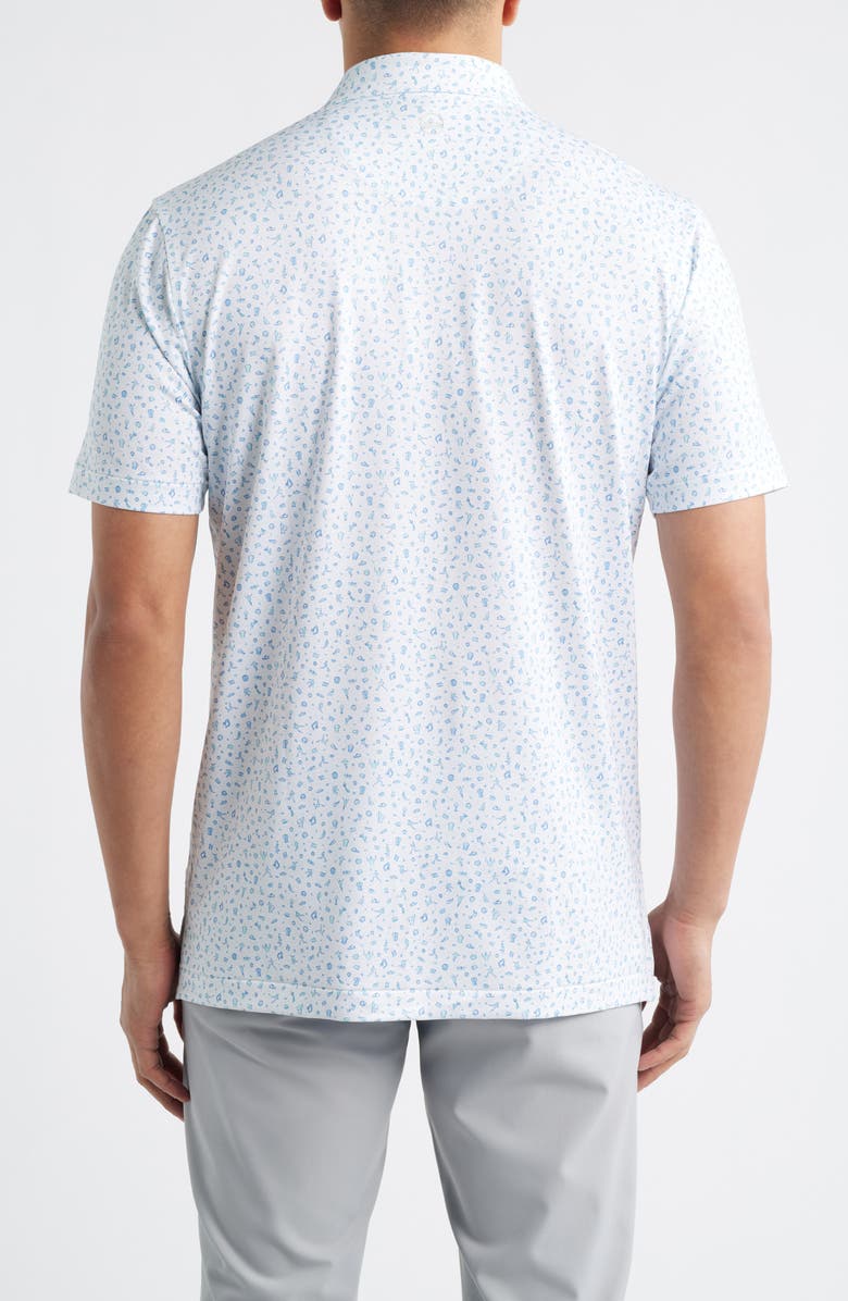 Peter Millar Goalie Soccer Print Performance Jersey Polo, Alternate, color, White