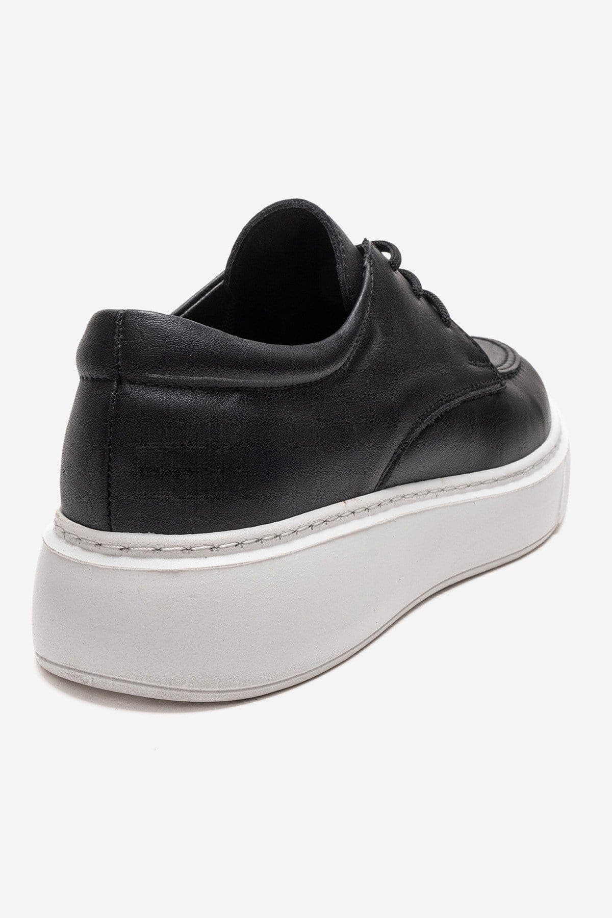 Forever & Always Shoes Mareon Leather Lace Up Sneaker, Alternate, color, Black