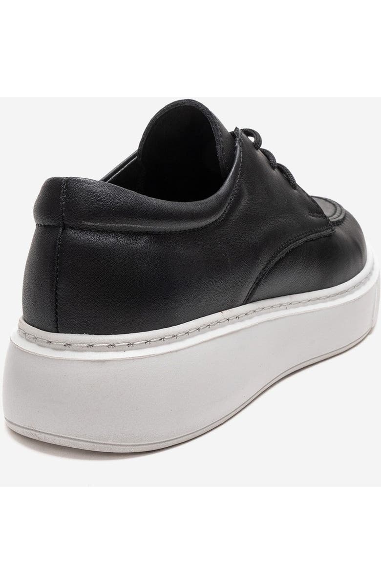 Forever & Always Shoes Mareon Leather Lace Up Sneaker, Alternate, color, Black