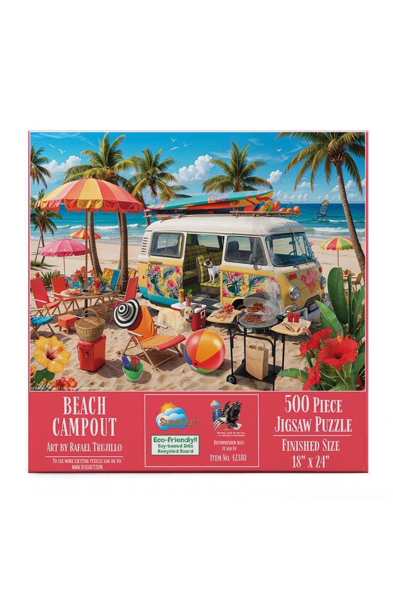 Sunsout Beach Campout 500 piece Jigsaw Puzzle for Adults, Alternate, color, Multicolor