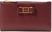 Kate Spade New York morgan bow small slim leather bifold wallet