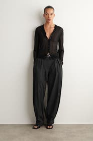 COS Pleated Cotton-blend Balloon Pants