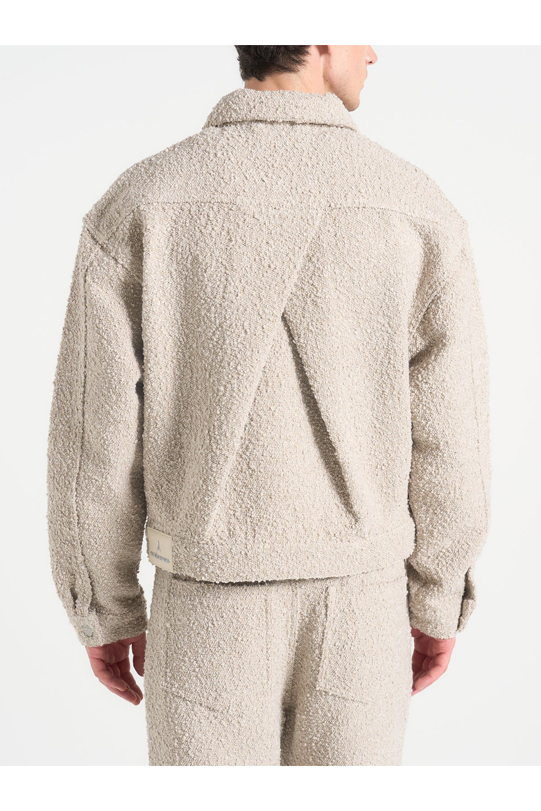 Damien Textured Boucle Jacket With Back Detail, Alternate, color, Beige