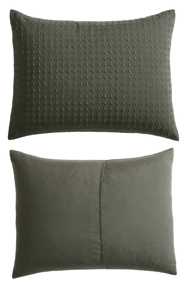 Kenneth Cole New York Houndstooth Embossed Comforter Set, Alternate, color, Green