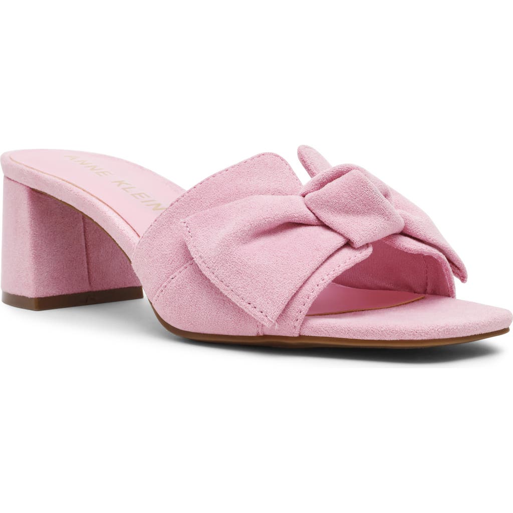 Anne Klein Kizmet Bow Slide Sandal In Light Pink