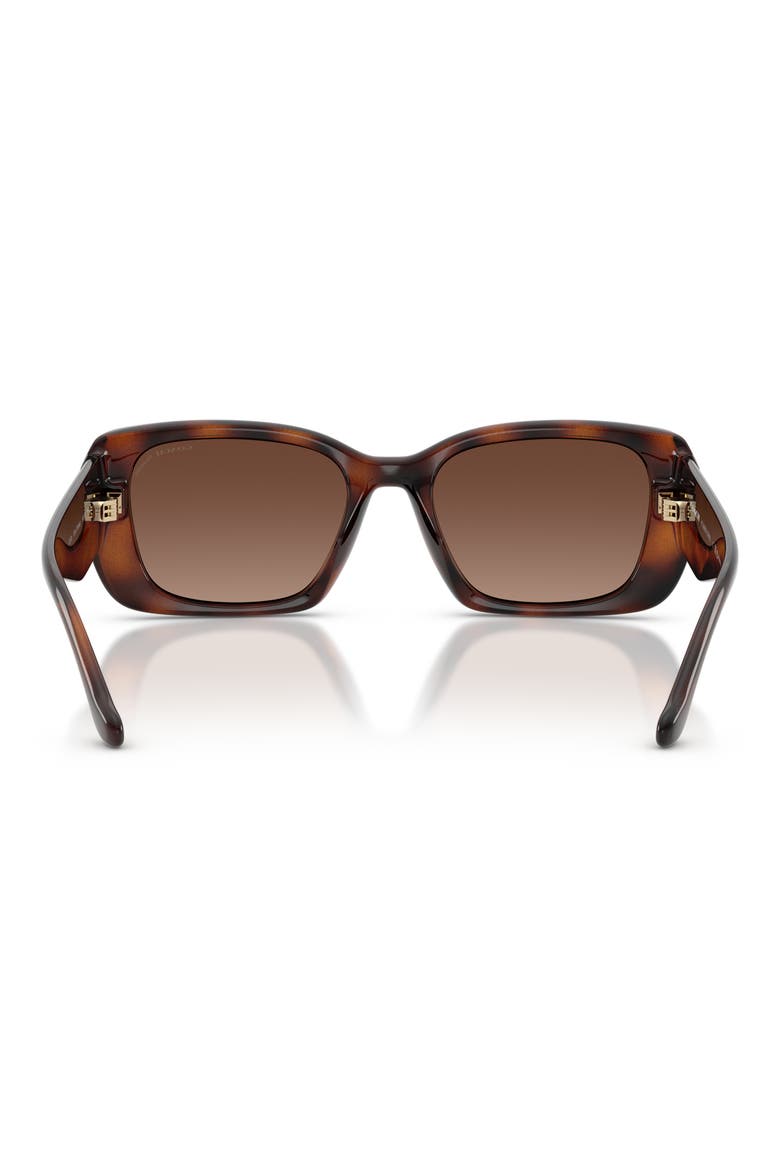 54mm Square Sunglasses, Alternate, color, DARK TORTOISE / BROWN
