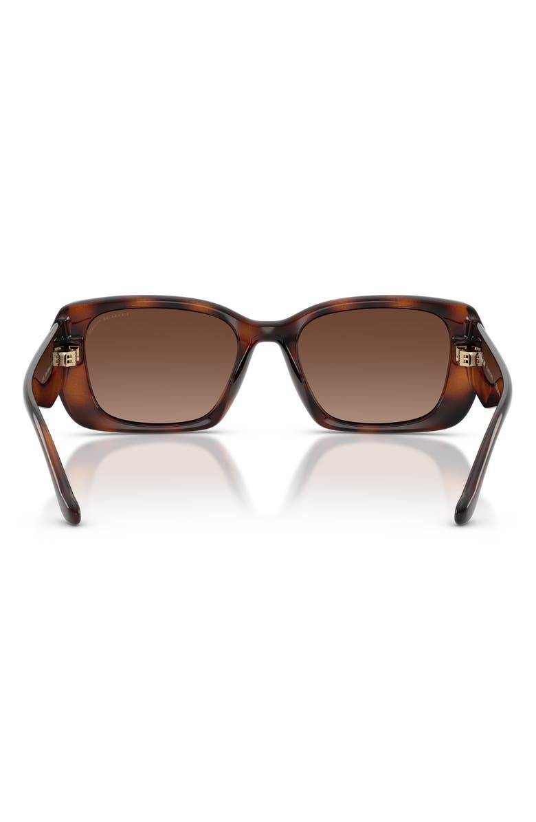COACH 54mm Square Sunglasses, Alternate, color, Dark Tortoise / Brown