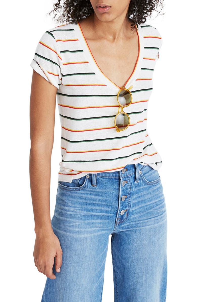 Madewell Stripe City Tee, Main, color, 
