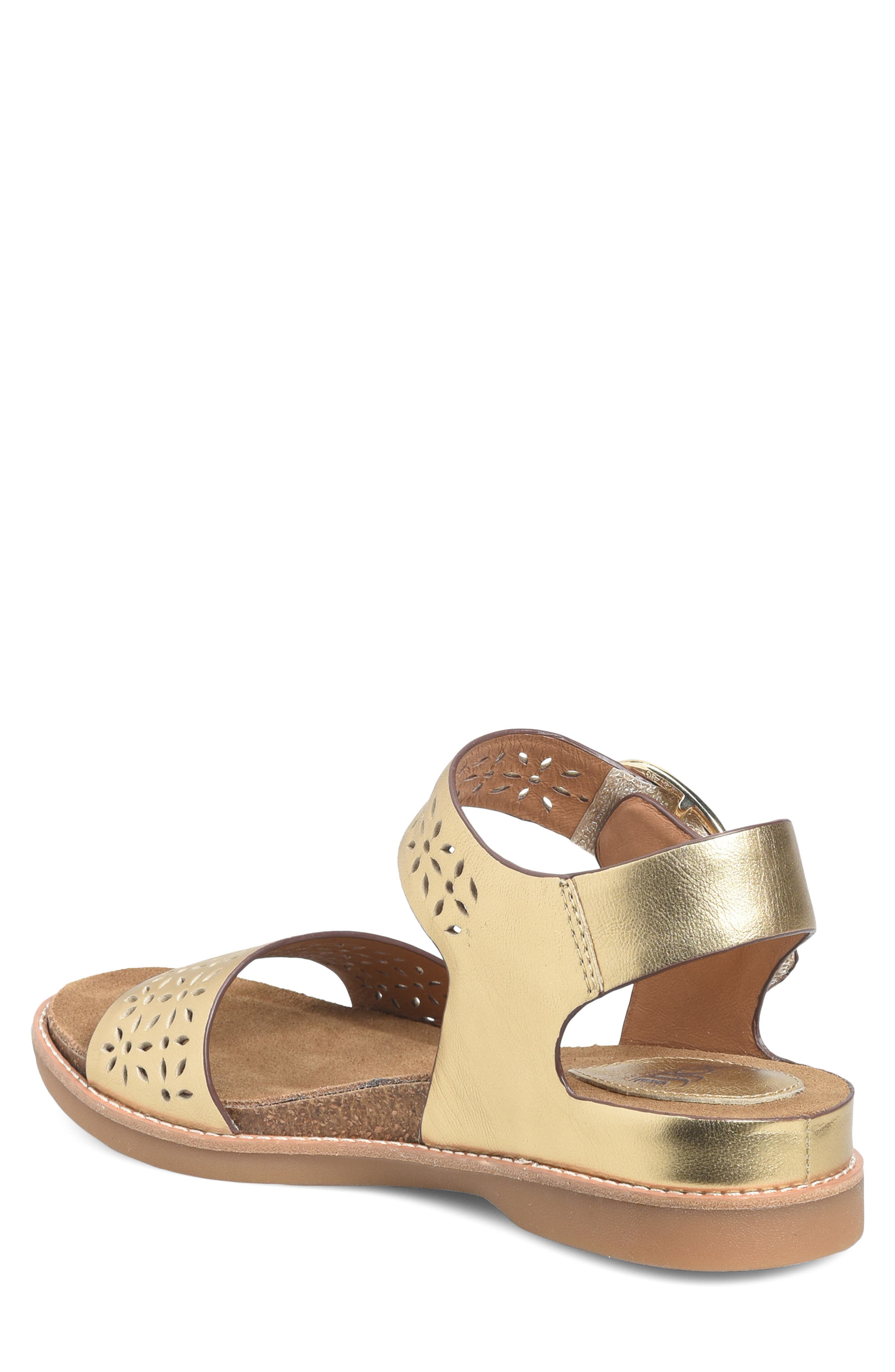 Bali III Ankle Strap Wedge Sandal, Alternate, color, GOLD