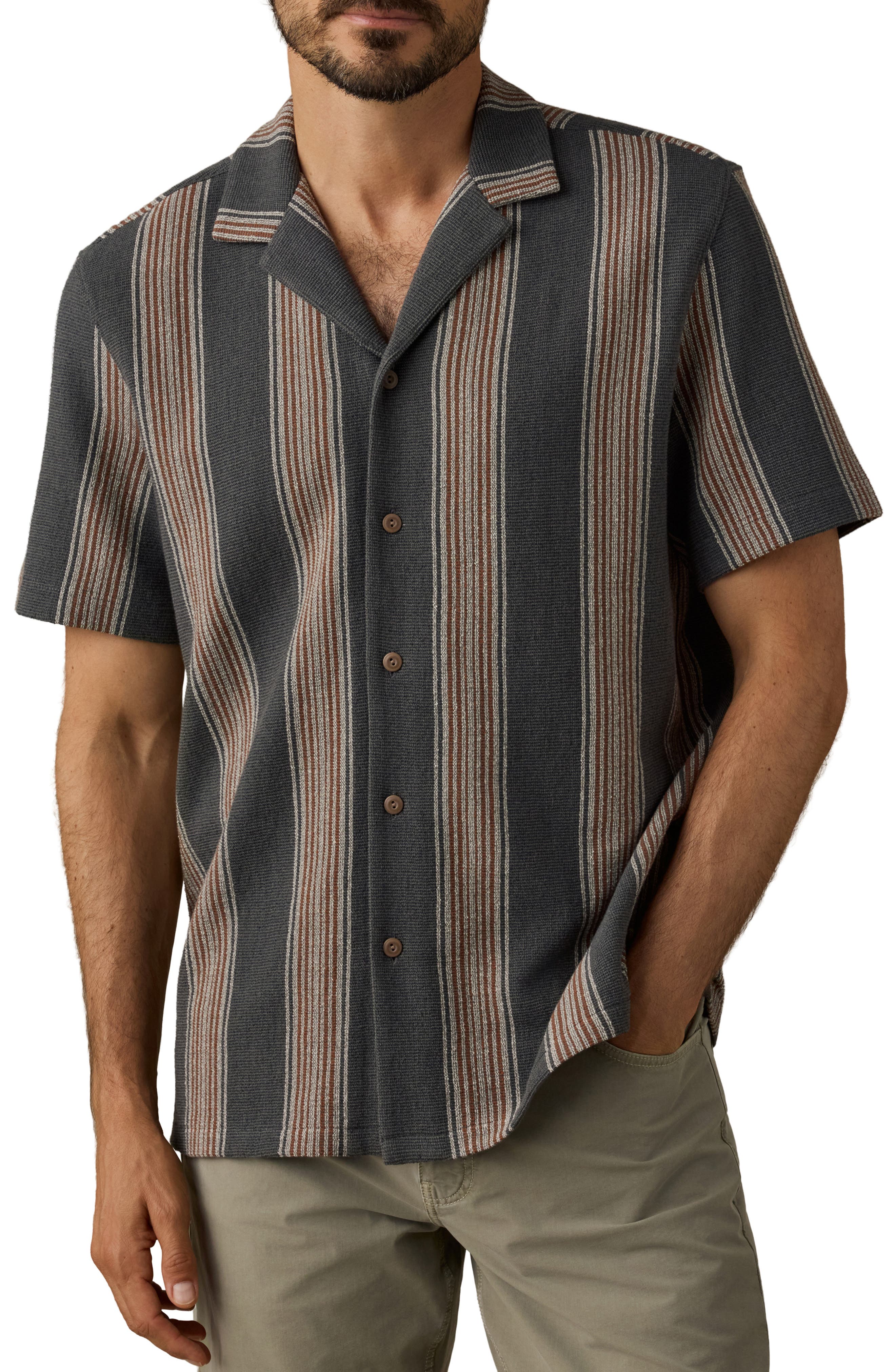 CHARCOAL RUST STRIPE