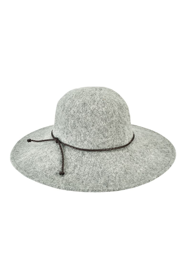 Heathered Knit Floppy Hat, Main, color, GREY