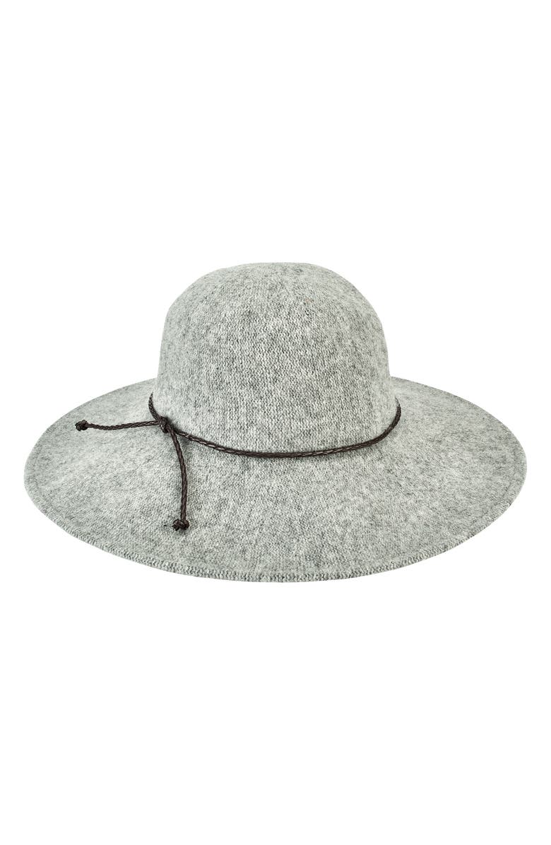 San Diego Hat Heathered Knit Floppy Hat, Main, color, Grey