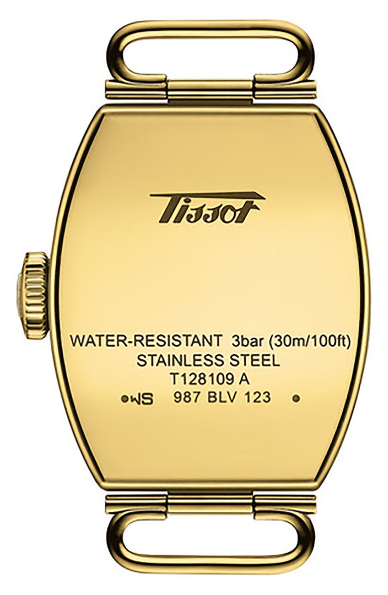 Tissot Heritage Tonneau Leather Strap Watch, 22mm, Alternate, color, 