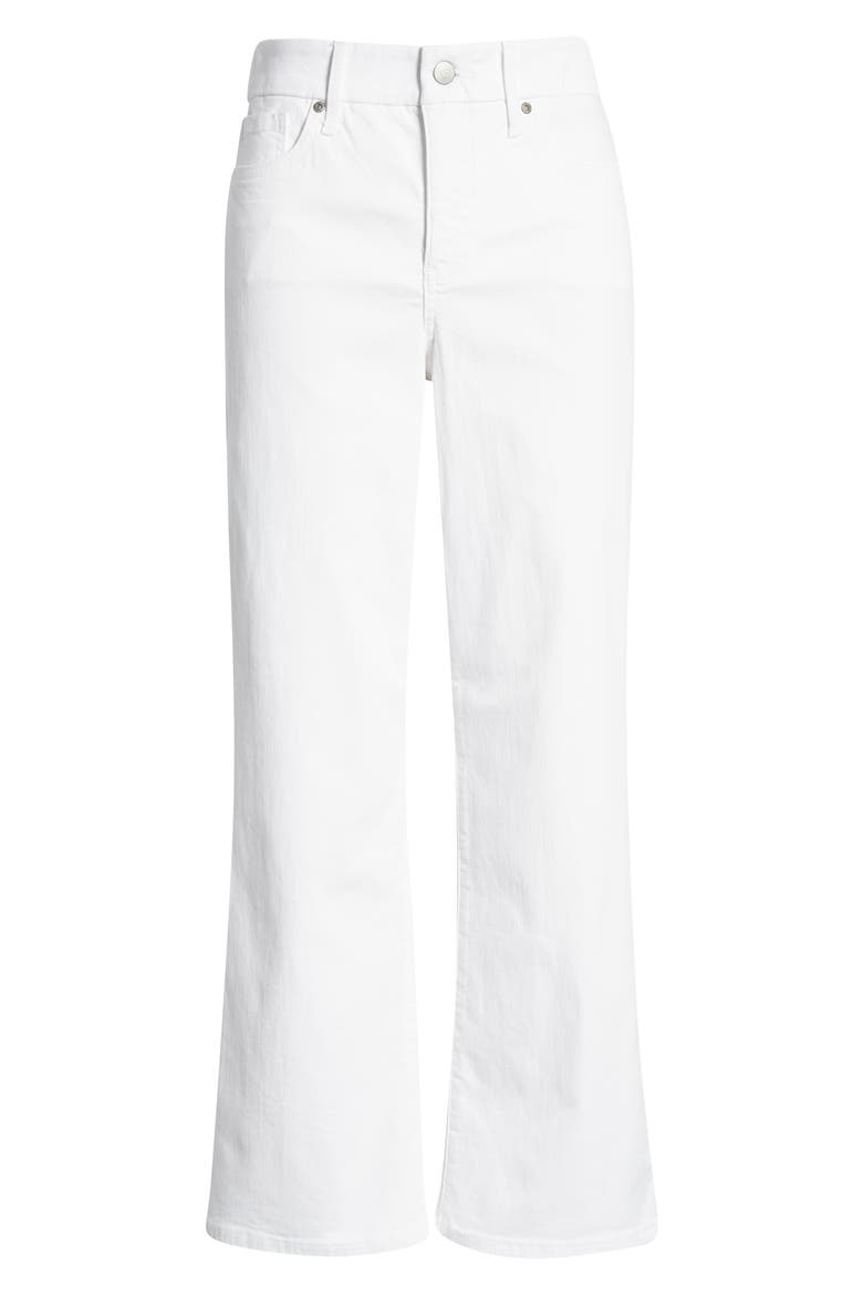 Women's Infinity Waist Relaxed Flare Leg Jeans, Main, color, OPTIC WHITE