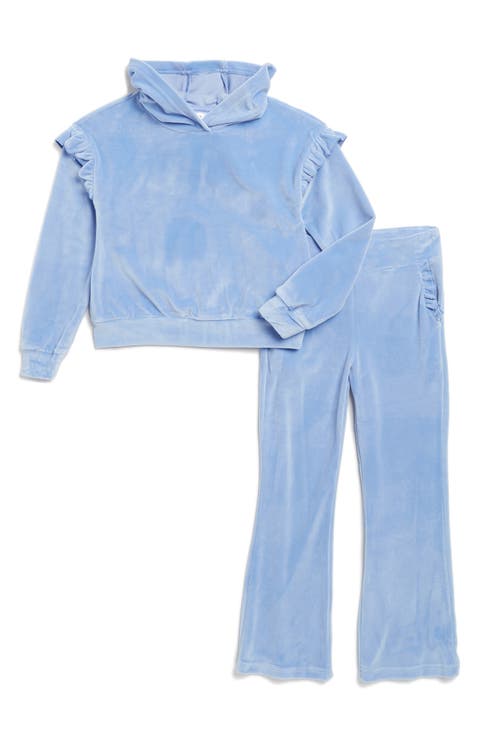 Kids' Velour Hoodie & Flare Pants Set (Little Kid)