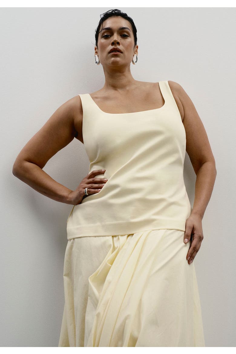 Draped Hem Maxi Dress, Alternate, color, DOUBLE CREAM