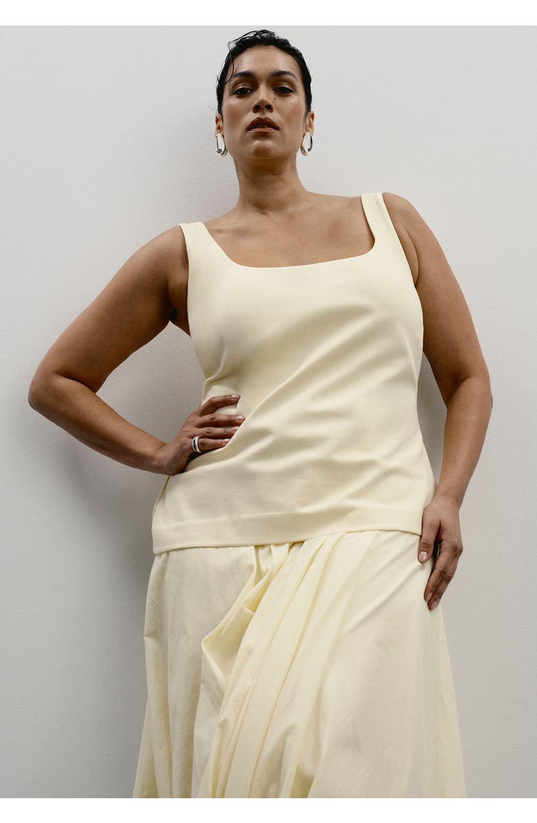 11 Honoré Draped Hem Maxi Dress, Alternate, color, Double Cream