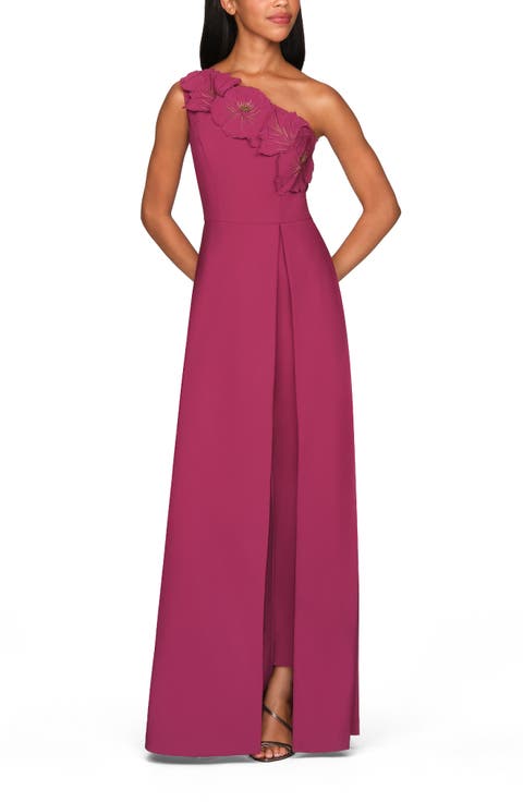 Adina One-Shoulder Walk-Thru Jumpsuit