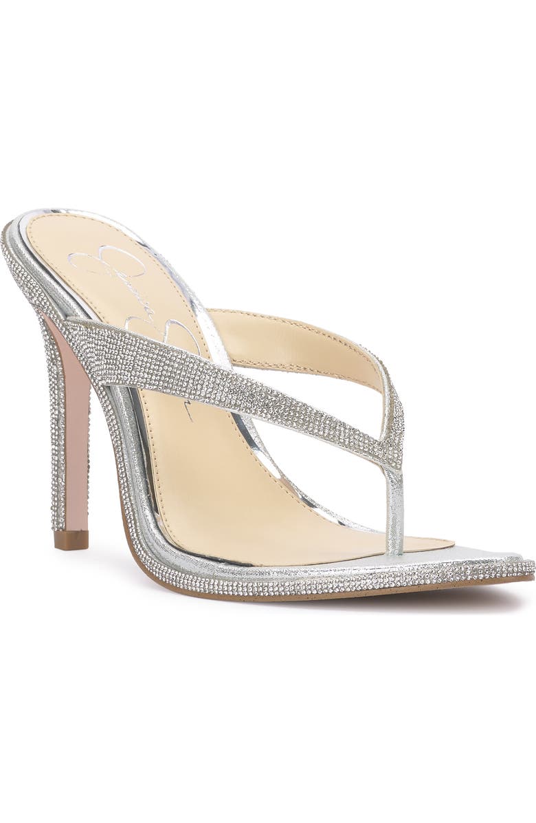 Jessica Simpson Pules Crystal Sandal, Main, color, Silver