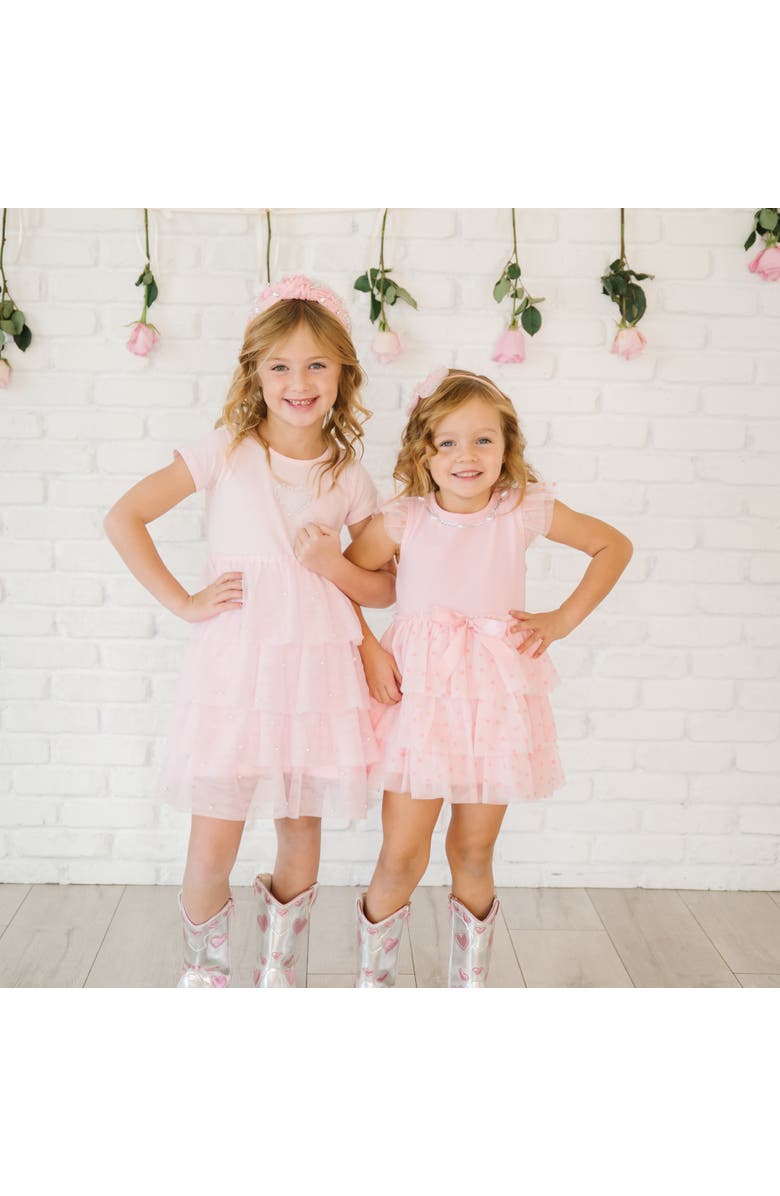 Sweet Wink Pearl Heart Gemstone Headband, Alternate, color, Blush Pink